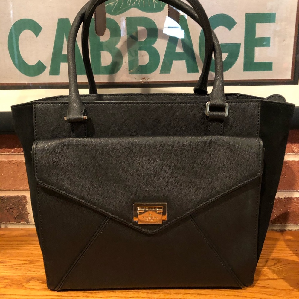 Kate Spade Black leather and suede handbag/tote
